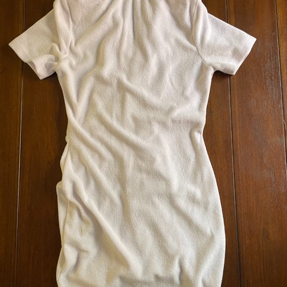 White Ruched Towel Dress - Picture 2 of 2